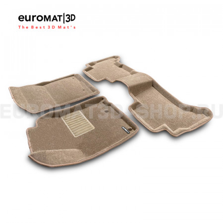 Текстильные 3D коврики Euromat3D Business в салон для Lexus GX460 (2010-2014) № EMC3D-005115T Бежевые