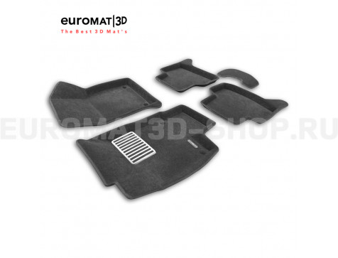 Текстильные 3D коврики Euromat3D Lux в салон для Jetta VS5 (2019-) № EM3D-005451