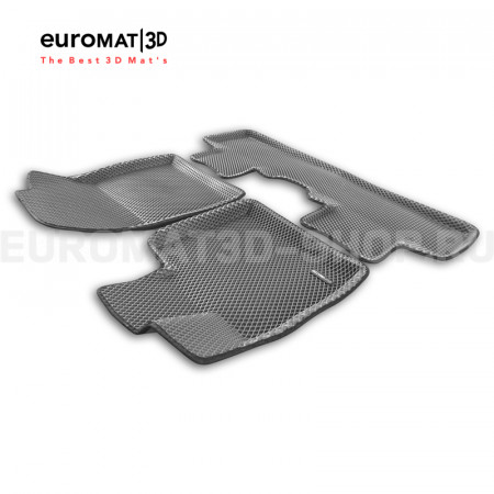 3D коврики Euromat3D EVA в салон для BYD SONG PLUS (2020-) № EM3DEVA-001250G Серые