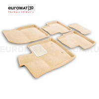 Текстильные 3D коврики Euromat3D Lux в салон для Toyota Rav 4 (2026-) (XA60) № EM3D-005114T Бежевые